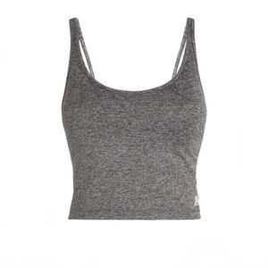 Vuori Halo Performance Crop Top in heather gray large